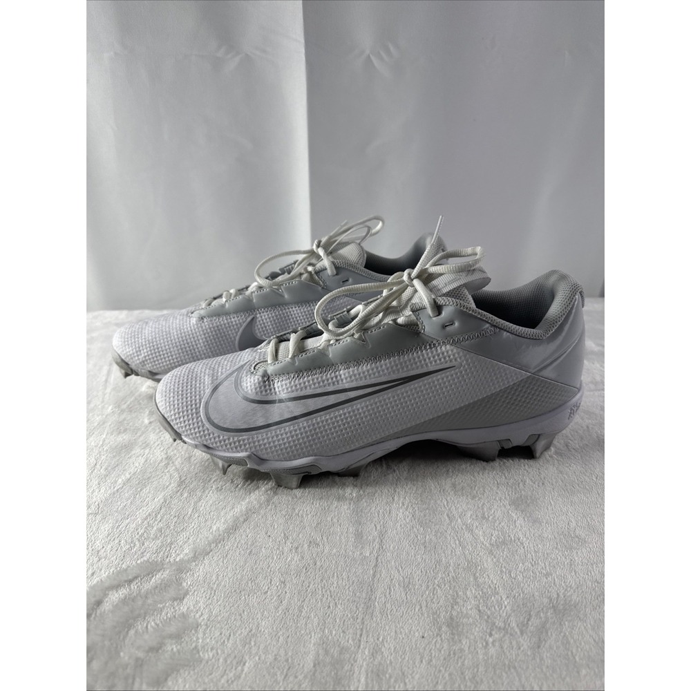 Nike, Fastflex Football, Softball Cleats, White And Silver, Men's Size 11.5 - Picture 2 of 5